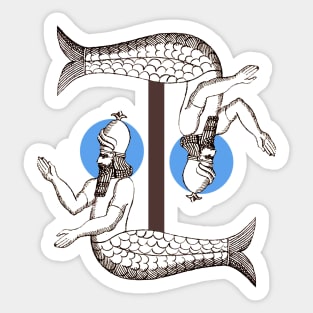 Male mermaid exoteric emperor Sticker